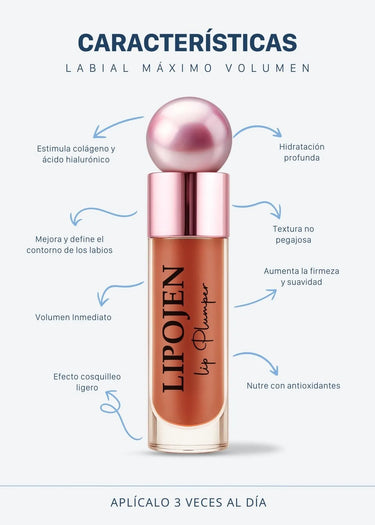 Labiales Semi Mate Lipojen Máximo Volumen