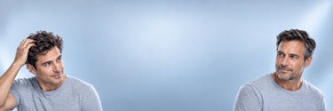 Dos hombres de distintas edades, uno de cabello oscuro y otro con canas, en el banner de DX2.